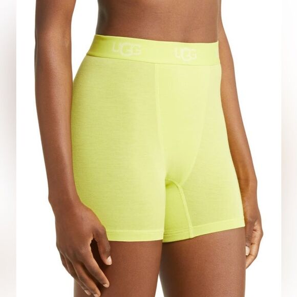 UGG ALEXIAH BOYSHORT LOGO BAND LOUNGE SHORTS TENNIS GREEN LARGE - Picture 8 of 15